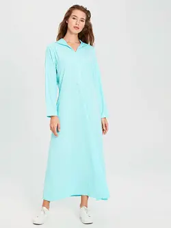 پیراهن میدی زنانه آبی السی وایکیکی