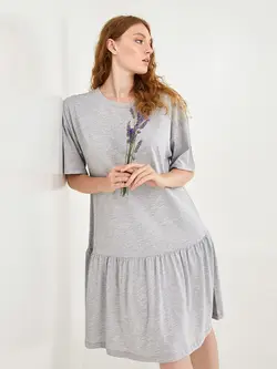 پیراهن سایز بزرگ زنانه خاکی السی وایکیکی