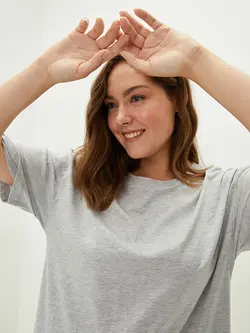 پیراهن سایز بزرگ زنانه خاکی السی وایکیکی