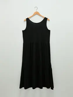 پیراهن سایز بزرگ زنانه مشکی السی وایکیکی