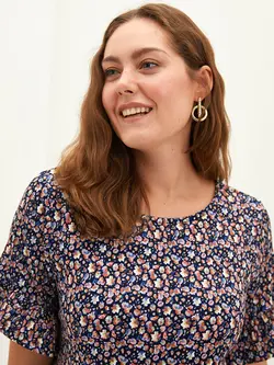 پیراهن سایز بزرگ زنانه صورتی روشن السی وایکیکی