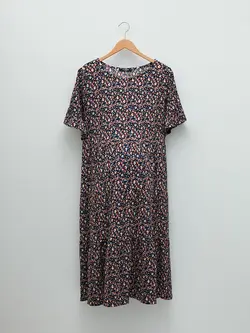 پیراهن سایز بزرگ زنانه صورتی روشن السی وایکیکی