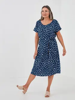 پیراهن میدی زنانه سرمه ای السی وایکیکی