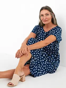 پیراهن میدی زنانه سرمه ای السی وایکیکی