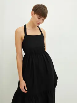 پیراهن میدی زنانه مشکی السی وایکیکی