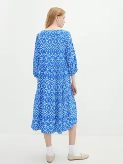 پیراهن میدی زنانه آبی السی وایکیکی