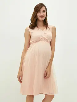 پیراهن میدی زنانه صورتی روشن السی وایکیکی