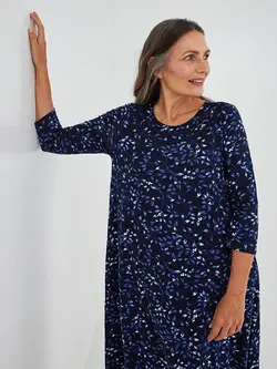 پیراهن میدی زنانه سرمه ای السی وایکیکی