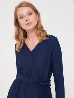 پیراهن میدی زنانه سرمه ای السی وایکیکی