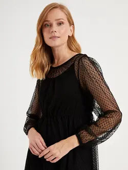 پیراهن بلند زنانه مشکی السی وایکیکی