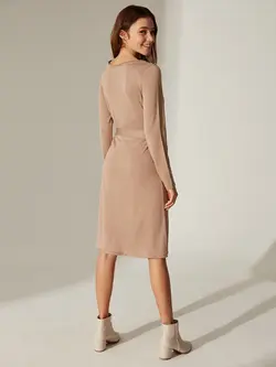 پیراهن میدی زنانه بژ السی وایکیکی