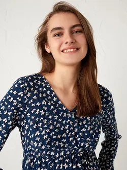 پیراهن میدی زنانه سرمه ای السی وایکیکی