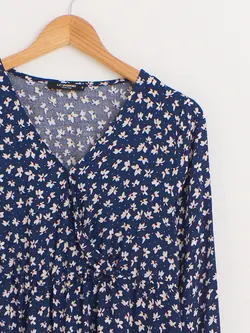 پیراهن میدی زنانه سرمه ای السی وایکیکی