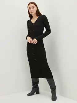 پیراهن بلند زنانه مشکی السی وایکیکی