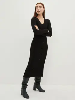 پیراهن بلند زنانه مشکی السی وایکیکی