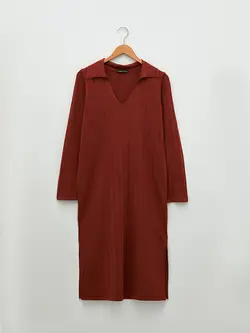 پیراهن میدی زنانه قهوه ای السی وایکیکی