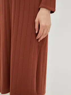 پیراهن میدی زنانه قهوه ای السی وایکیکی