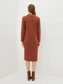 پیراهن میدی زنانه قهوه ای السی وایکیکی