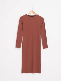 پیراهن میدی زنانه قهوه ای السی وایکیکی