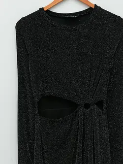 پیراهن میدی زنانه مشکی السی وایکیکی