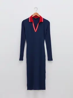پیراهن میدی زنانه سرمه ای السی وایکیکی