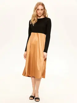 پیراهن میدی زنانه بژ السی وایکیکی