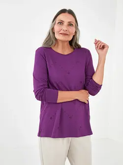 بلوز سایز بزرگ زنانه بنفش السی وایکیکی