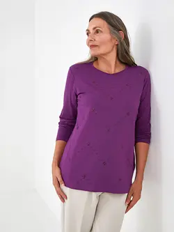 بلوز سایز بزرگ زنانه بنفش السی وایکیکی