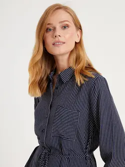 پیراهن میدی زنانه سرمه ای السی وایکیکی