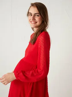 پیراهن میدی زنانه قرمز السی وایکیکی