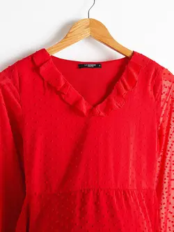 پیراهن میدی زنانه قرمز السی وایکیکی