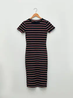 پیراهن میدی زنانه سرمه ای السی وایکیکی