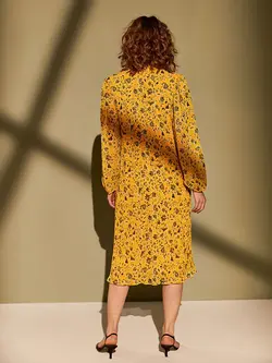 پیراهن میدی زنانه زرد السی وایکیکی