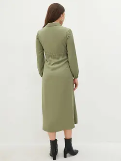 پیراهن میدی زنانه خاکی السی وایکیکی