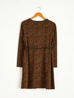 پیراهن میدی زنانه قهوه ای السی وایکیکی