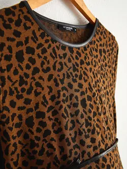 پیراهن میدی زنانه قهوه ای السی وایکیکی