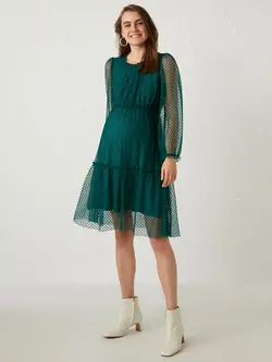 پیراهن میدی زنانه سبز السی وایکیکی