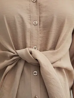 پیراهن میدی زنانه قهوه ای روشن السی وایکیکی