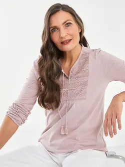 بلوز سایز بزرگ زنانه صورتی السی وایکیکی