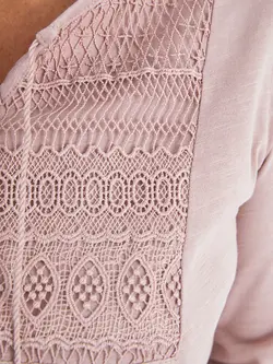 بلوز سایز بزرگ زنانه صورتی السی وایکیکی