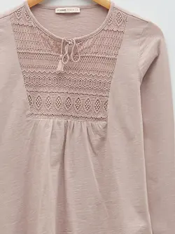 بلوز سایز بزرگ زنانه صورتی السی وایکیکی