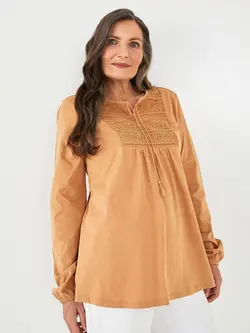 بلوز سایز بزرگ زنانه دارچینی السی وایکیکی