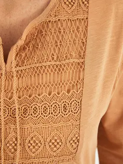 بلوز سایز بزرگ زنانه دارچینی السی وایکیکی