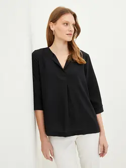 بلوز سایز بزرگ زنانه مشکی السی وایکیکی