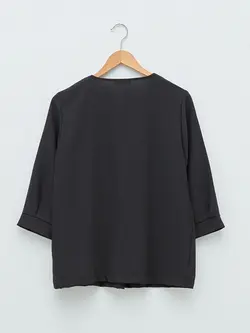 بلوز سایز بزرگ زنانه مشکی السی وایکیکی