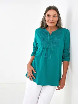 بلوز سایز بزرگ زنانه سرمه ای السی وایکیکی