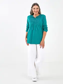 بلوز سایز بزرگ زنانه سرمه ای السی وایکیکی