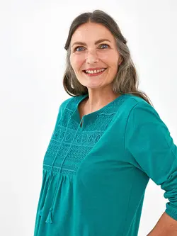 بلوز سایز بزرگ زنانه سرمه ای السی وایکیکی