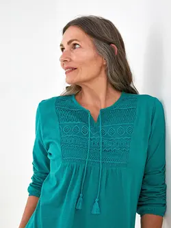 بلوز سایز بزرگ زنانه سرمه ای السی وایکیکی