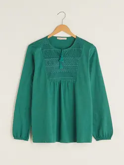 بلوز سایز بزرگ زنانه سرمه ای السی وایکیکی